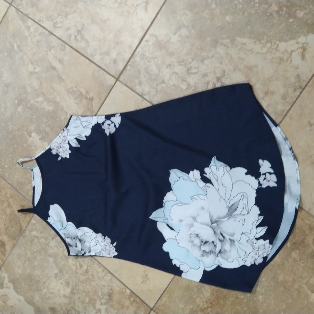 No brand, M, dark blue floral dress